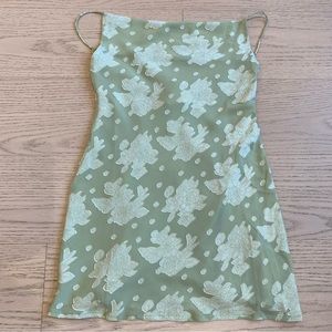 SELFIE LESLIE Slip Dress, Mint Green, Mini, Cowl Neckline, Lined, Women’s US S